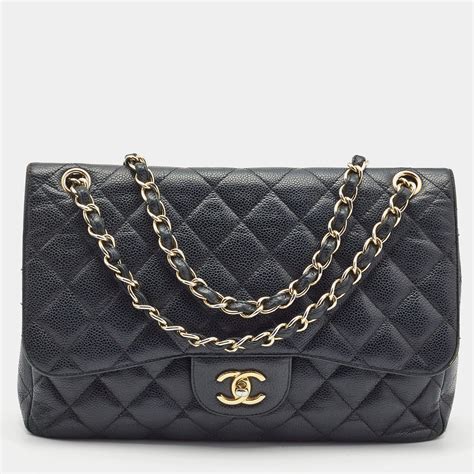 chanel jumbo vintage bag|Chanel vintage caviar shoulder bag.